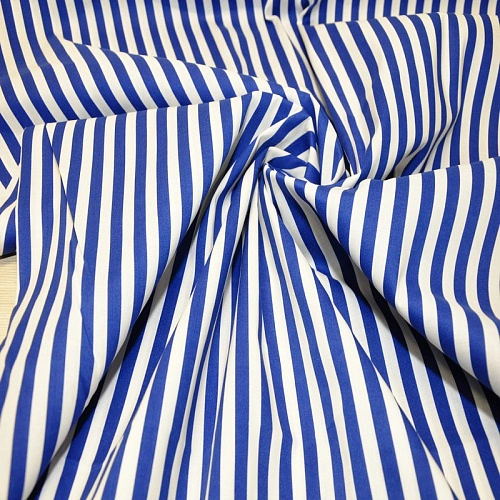 Поплин полоска  шир.1 см (василек)