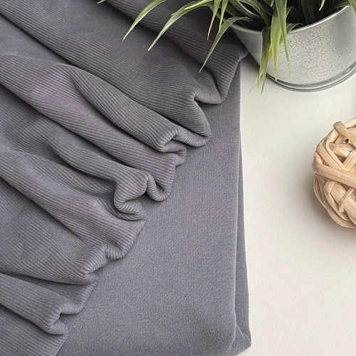 Футер 3-х нитка с эффектом велюра (графит)