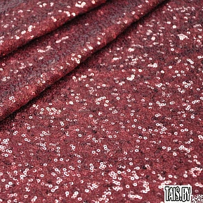 Пайетки на сетке (бордо)