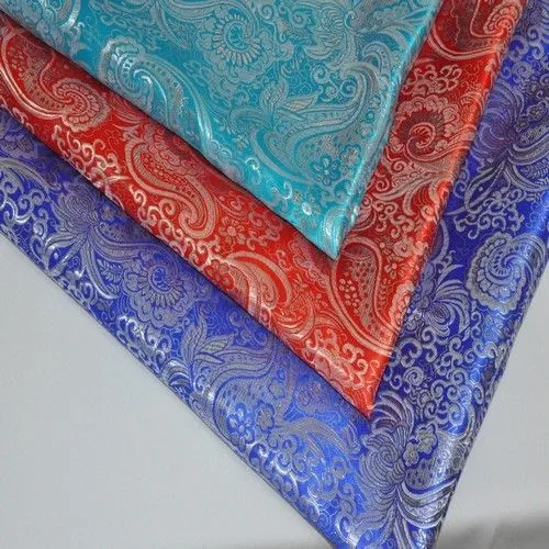 Парча жаккард (василек с серебром)