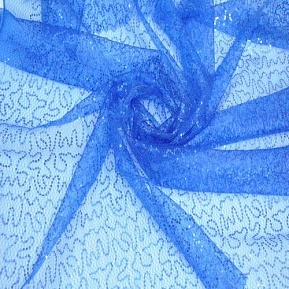 Пайетки на фатине (василек)