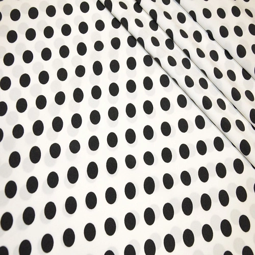 Супер-софт принт "Черные горошек на белом фоне"