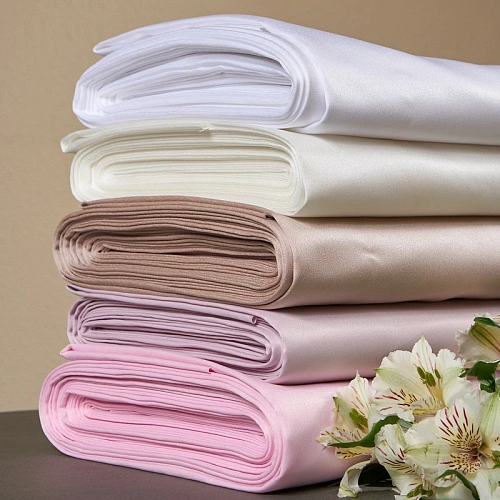 Атлас свадебный, белый