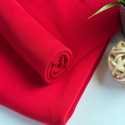 Футер 3-х нитка с эффектом велюра (красный)