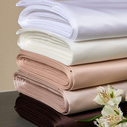 Атлас свадебный (золотой песок)