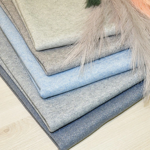 Трикотаж Ангора плотная с люрексом  (индиго)