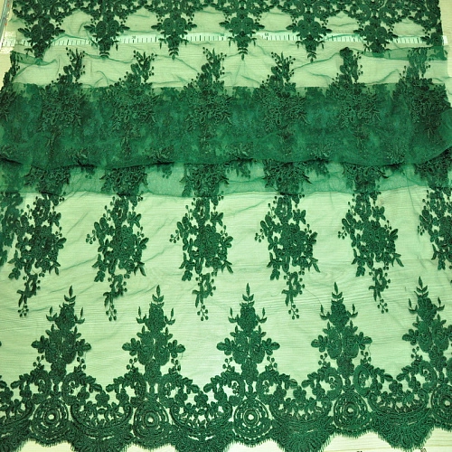 Вышивка на сетке  (изумруд)