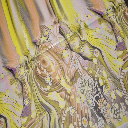 Шифон принт "Купон 4"