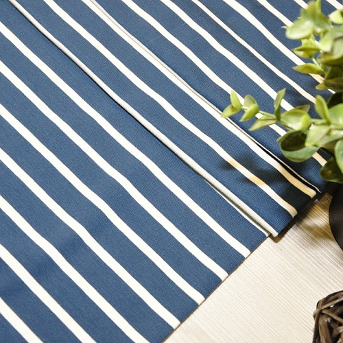 Кулирная гладь "Тельняшка" "2см-0,5см индиго +молочный"