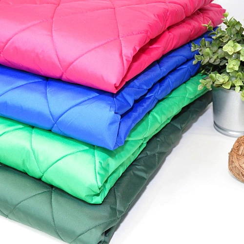 Плащевка стеганая "Ромбик" (электрик)