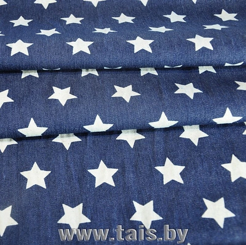 Джинс принт Звезды большие (синий)