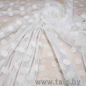 Сетка флок крупный горох (белый)