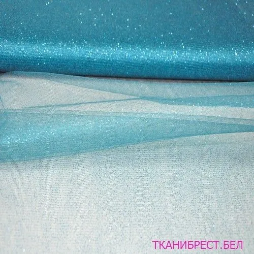 Фатин с блестками (бирюзовый)