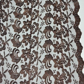 Гипюр, коричневый