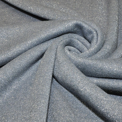 Трикотаж Ангора плотная с люрексом  (индиго)