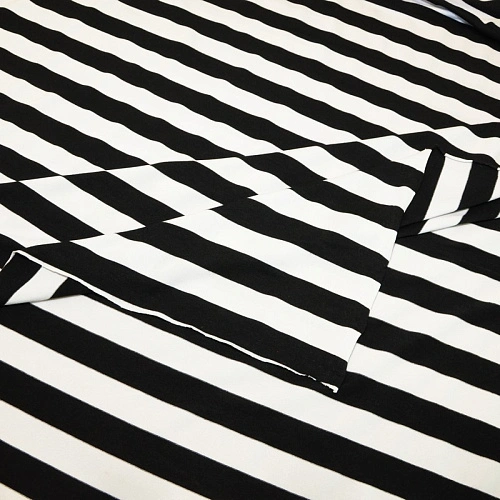 Вискоза  полоска  2 см (черный+белый)