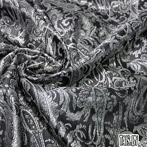 Парча жаккард огурцы (черный)