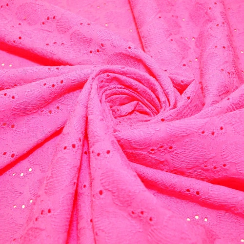 Батист вышитый "Ришелье" ( фуксия)