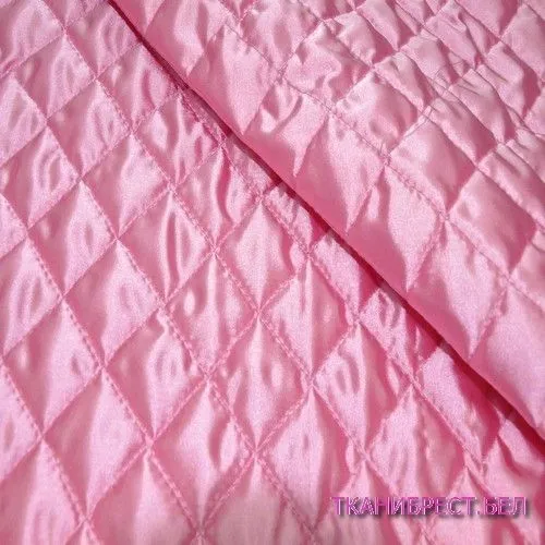 Атлас стеганый на синтепоне (розовый)