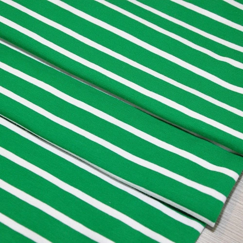 Кулирная гладь "Тельняшка" "2см-0,5см бенетон +белый"