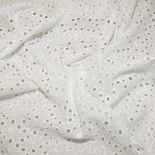 Батист вышитый "Ришелье" (белый) 4