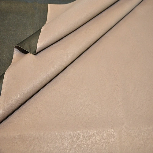 Кожзам на трикотажной основе (тауп фактурный)