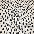 Супер-софт принт "Черные горошек на белом фоне"