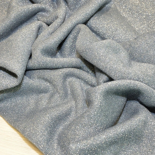 Трикотаж Ангора плотная с люрексом  (индиго)