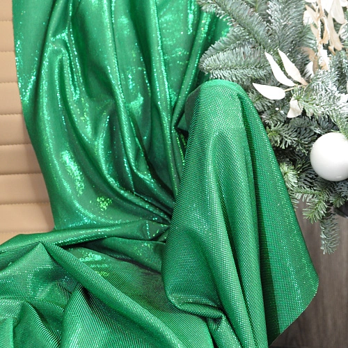 Трикотаж "Лунный свет" (изумрудный)