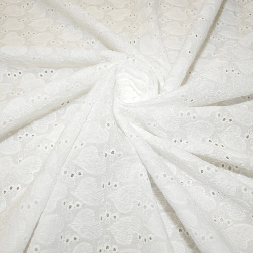 Батист вышитый "Ришелье" (белый)