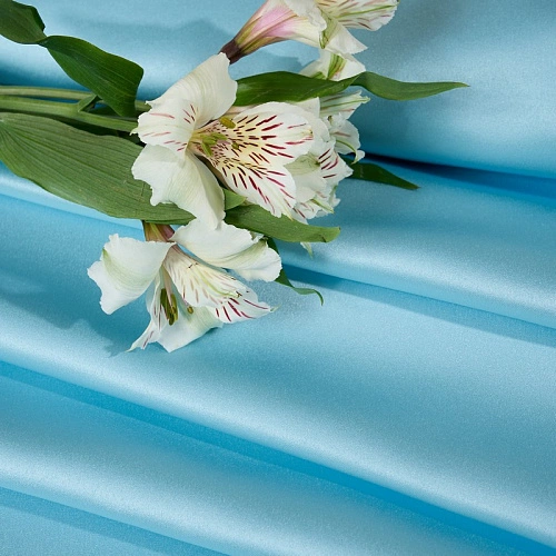 Атлас свадебный (голубая бирюза)