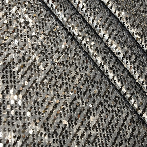 Пайетки на велюре (серебро)