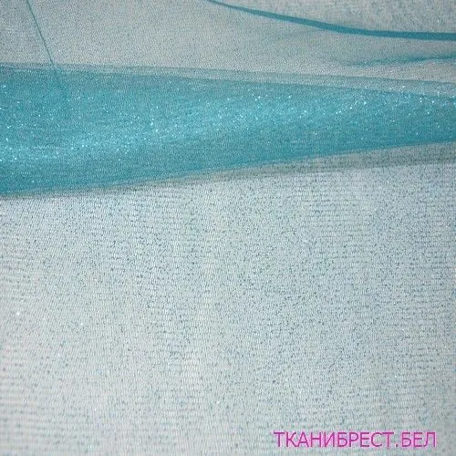 Фатин с блестками (бирюзовый)