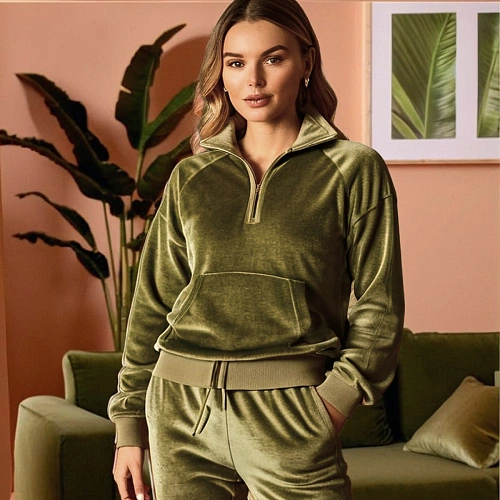 Велюр "Бамбук" (Хаки)