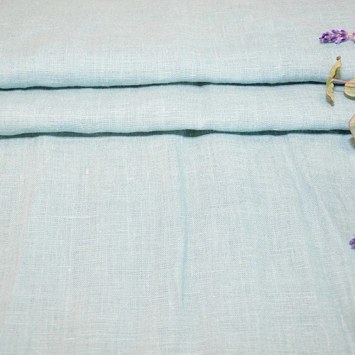 Лен умягченный с эффектом мятости (снежная мята)