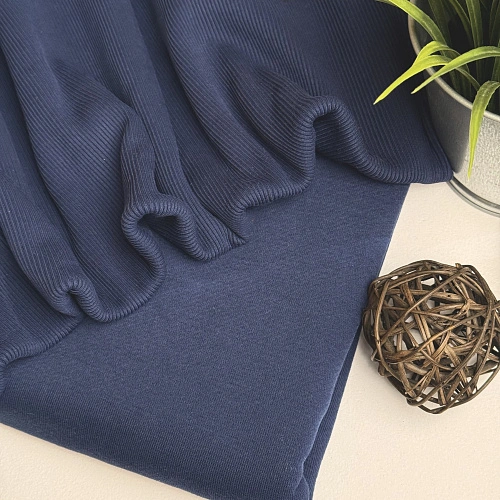 Футер 3-х нитка с эффектом велюра (индиго)