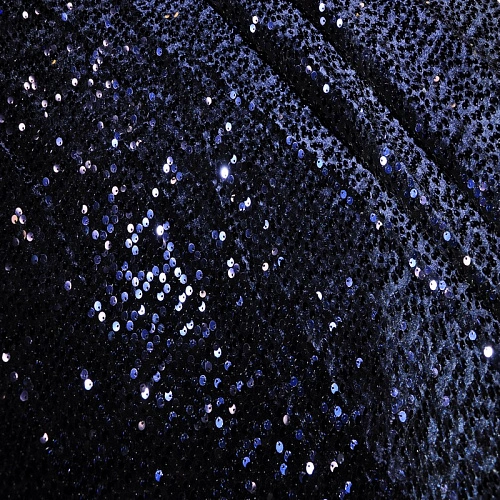 Пайетки на велюре (синий)