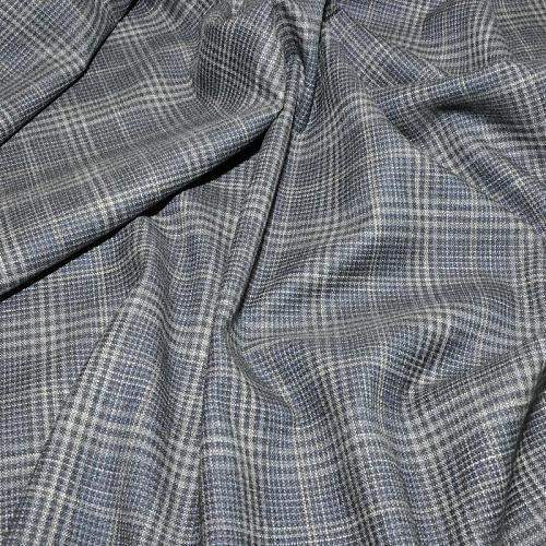 Костюмная ткань (сине-серый)