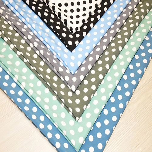 Супер-софт принт "Черные горошек на белом фоне"