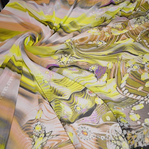 Шифон принт "Купон 4"