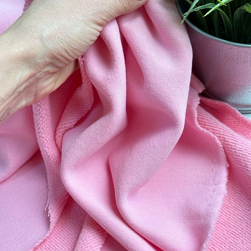 Футер 3-х нитка с эффектом велюра (розовый)