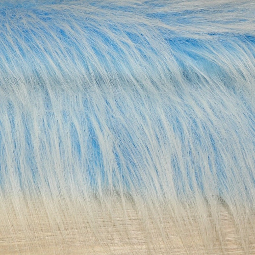 Мех длинноворсовый (голубая основа белый ворс)