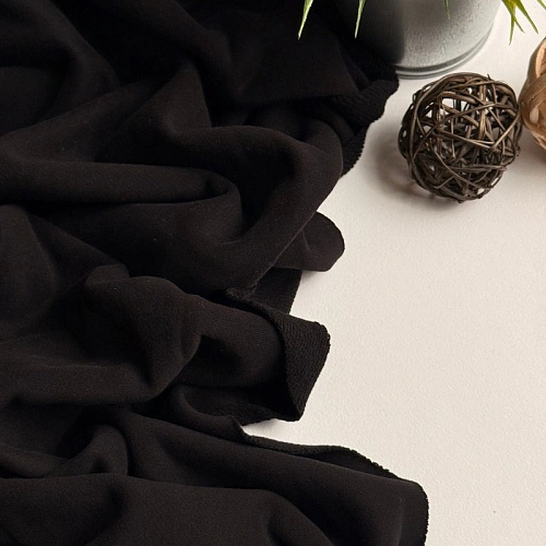 Футер 3-х нитка с эффектом велюра (черный)