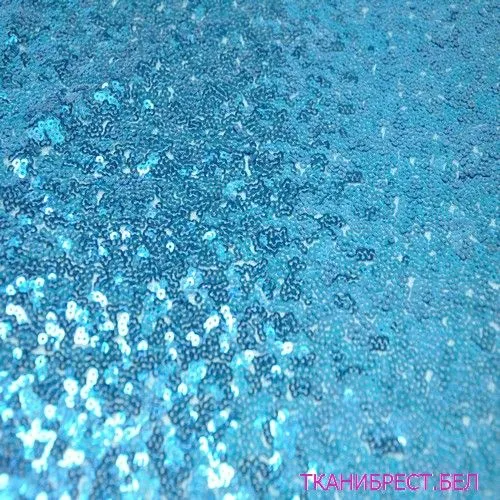 Пайетки на сетке (бирюзовый)