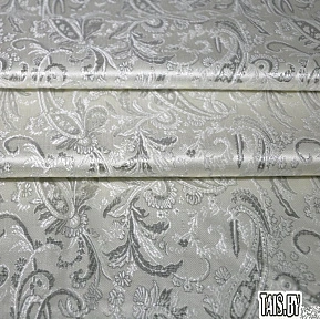 Парча жаккард огурцы (молочный)