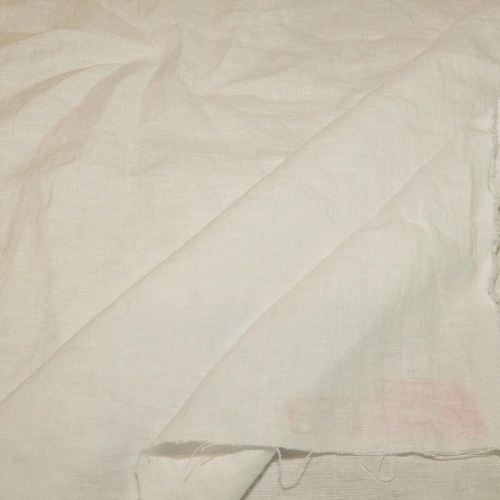 Лен умягченный с эффектом мятости (белый)