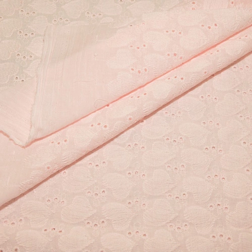 Батист вышитый "Ришелье" (пудра)