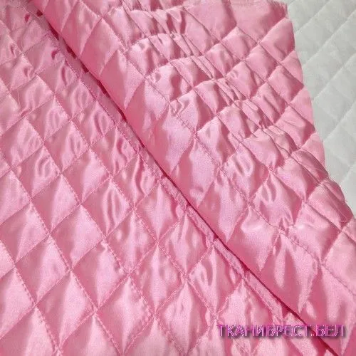 Атлас стеганый на синтепоне (розовый)