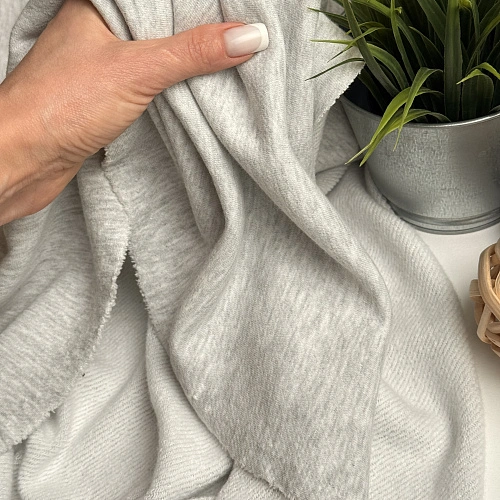 Футер 3-х нитка с эффектом велюра (серый-меланж)