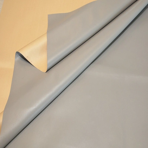 Кожзам на трикотажной основе (серый)